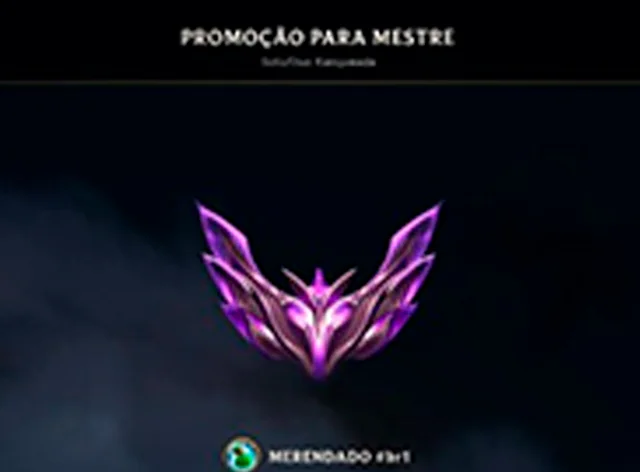 Tela de promoção para Mestre na SoloQ